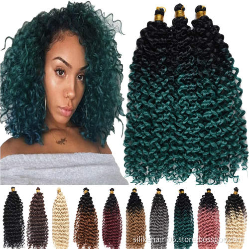Marlybob Crochet Hair Extension Water Wave Kinky Curly Hair passion twist Curly Braiding Crochet Hair  Synthetic Braiding hair